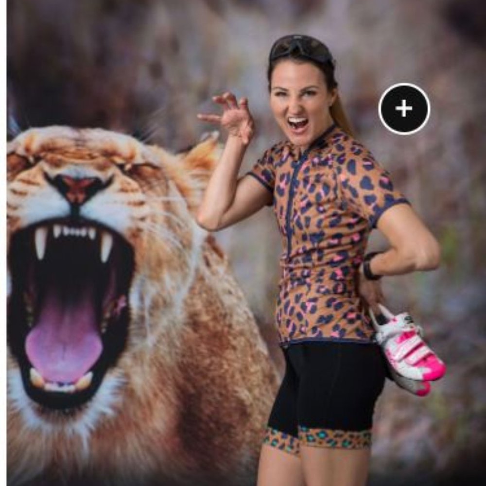 Shebeest "big cat" bellissima cycling jersey, size S